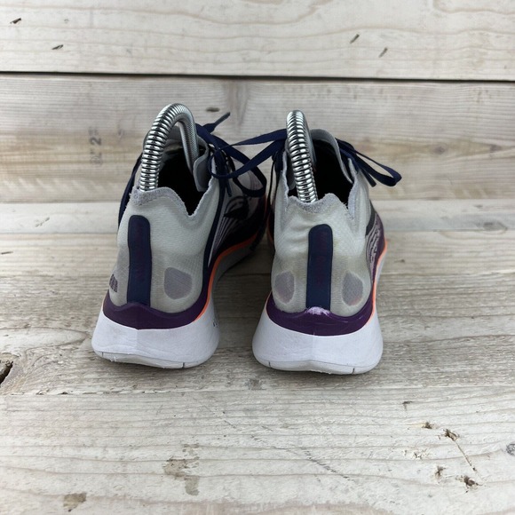 Nik Shoes Womens 6 Gray Zoom Fly SP Running Purple Orange AA3172-500 Athletic - Picture 2 of 16